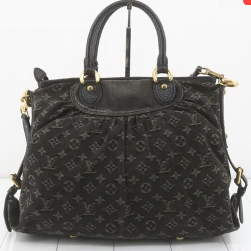 🩶🖤 RARE Louis Vuitton Black Denim Shoulder Bag